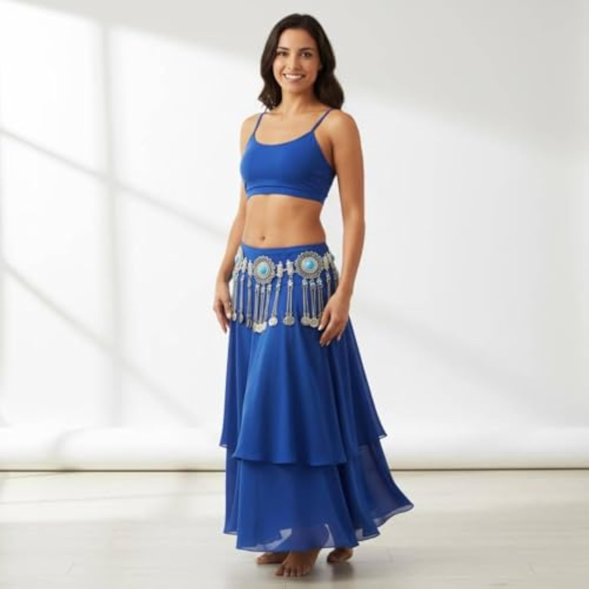 Ethnic Style Belly Dance Disc Tassel Waist Chain