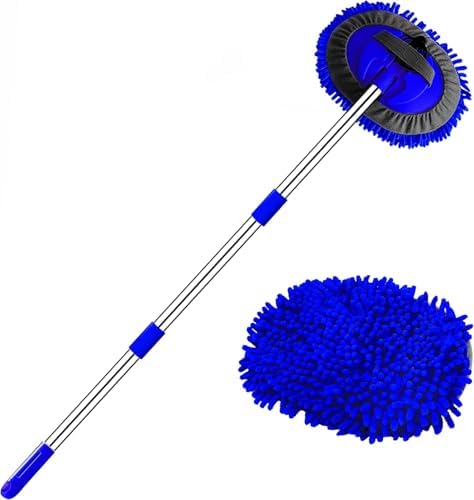 WillingHeart 47.5" Car Wash Brush Mop Cleaning Tool with Long Han...