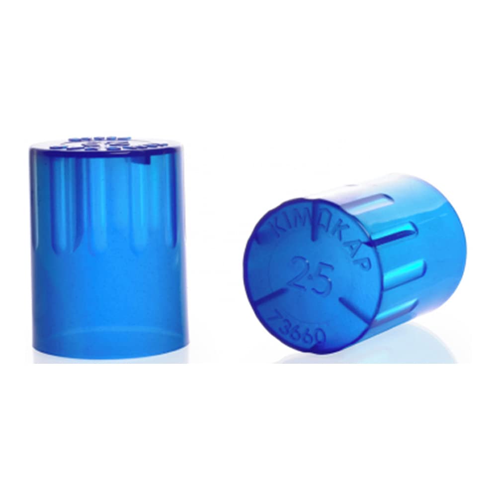 Kimble 73665-18 KIM-KAP Blue Polypropylene Autoclavable Closure for 18mm Culture Tube (Pack of 500)
