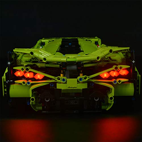 Sugeren LED Beleuchtungsset für Lego Lamborghini Sián FKP 37 42115, LED Beleuchtungsset, Kompatibel mit Lego 42115… – Bild 6