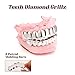 UBGICIG Grillz Grill Set, Dental Grills for Your Teeth, Grillz Teeth Men, Vampire Fake Halloween Teeth Caps Jewelry Silver D