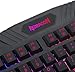 Redragon K503 Gaming Keyboard, RGB LED Backlit Wired, Multimedia Keys, Silent Membrane Keyboard with Wrist Rest for Windows PC Games (UK QWERTY)