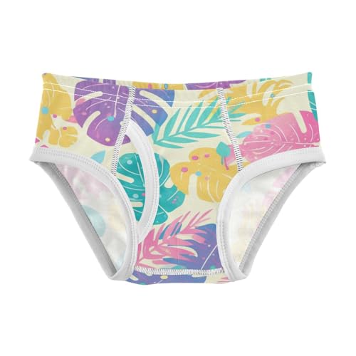 KLL Leaves Monstera Blots Toddler Boy Pure Cotton Nighttime Underwear Breathable Undies