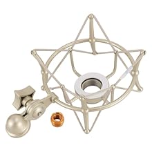 Premium Material: Microphone shock mount is made of premium zinc alloy, sturdy and reliable, guards the microphone and prevents distortion of vibration recordings. Widely Compatible: Professional metal microphone shock mount Clamp/Holder replacement ...