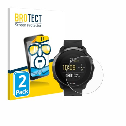BROTECT Protector Pantalla para Suunto 3 Fitness Protector Transparente (2 Unidades) Anti-Huellas