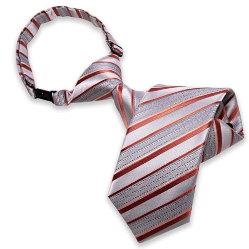 Image of Barry.Wang Boys Ties School Pre-Tied Kids Necktie Handkerchief Clip Set Uniforms Child Ties for 8-14 Years Wedding Party