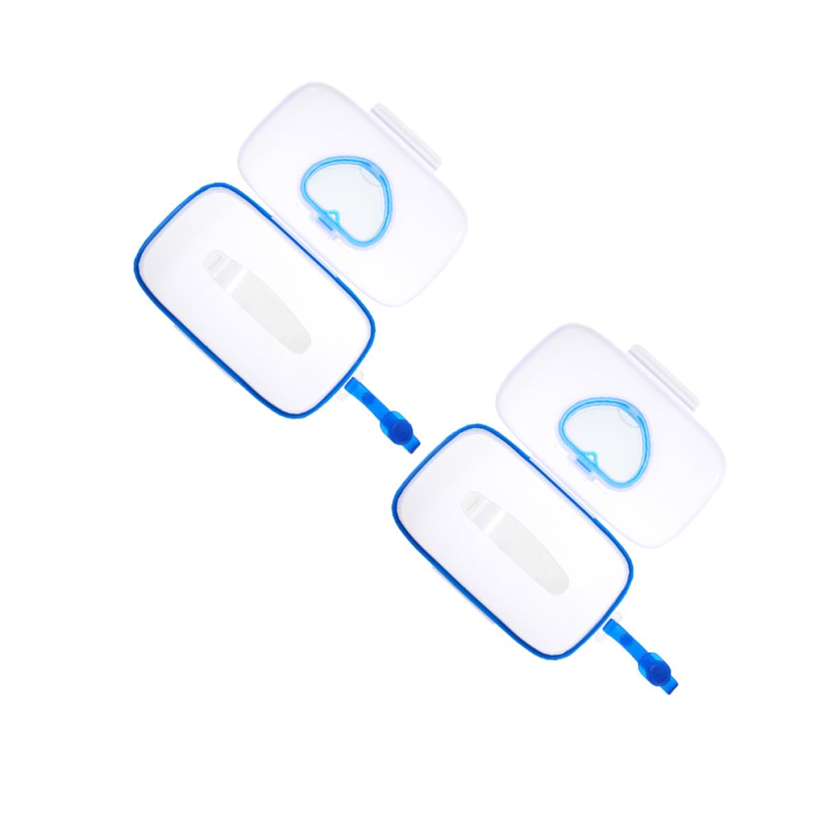 Estuche Portátil Material Pp 2 Unidades para Toallitas Húmedas Caja Práctica para Guardar y Almacenar Toallitas, se Puede Colgar de Ñiño Azul en Cochecito o Cuna