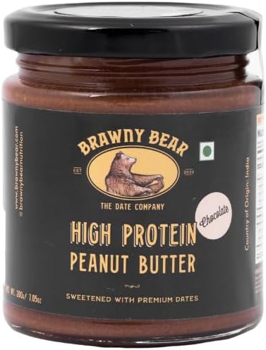 High Protein Peanut Butter Chocolate Flavour, Nut Butter - 10G Protein Per Serve, 100% Natural Sweetened with Dates, Healthy Chocolate Spread with No Added Sugar - 200 gm
