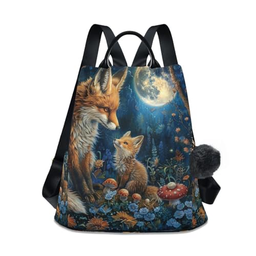 Sac à dos antivol femme motif renard mignon apportez de la douceur et de la sérénité à vos journées