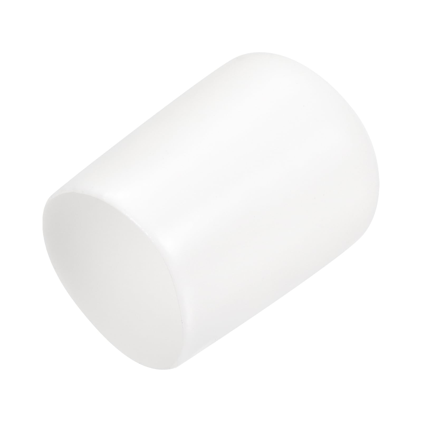 uxcell 20pcs Rubber End Caps 16mm ID Vinyl Round End Cap Cover Screw Thread Protectors White