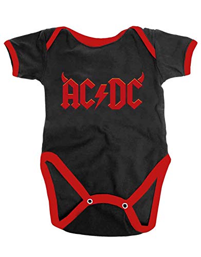 AC/DC Baby Horns Babygrow (24 Months) (Black)