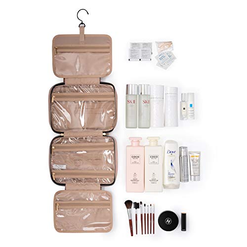 BAGSMART-Toiletry-Bag-Large-Hanging-Travel-Wash-Bag-Womens-Cosmetic-Bag-for-Full-Sized-Container-Black-Large