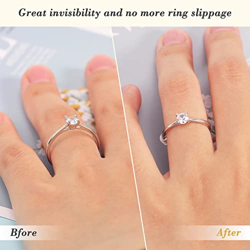 LGCLGY 46pcs Invisible Ring Size Adjuster for Loose Rings, Various Sizes Ring Guards for Gold, Silver and Diamond Rings, Invisible Ring Guards for Women and Men - Thumbnail 6