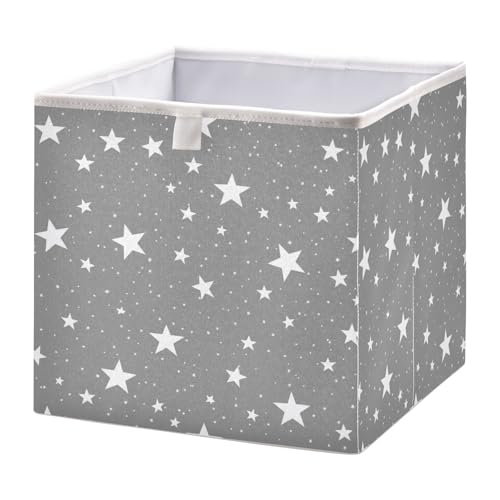 Image of Bulletgxll Star Cube Storage Bins 11x11x11 inch Collapsible Fabric Storage Baskets , Large Clothes Organizer Box for Bedroom, Living Room, Study Room