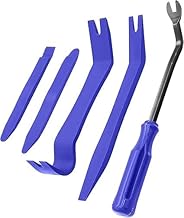 5PCS Non-Scratch Auto Trim Removal Tool Set – Multi-Purpose Plastic Pry Tool Kit for Removing Car Dash Panels, Clips, Interior Moldings, and Door Fasteners with Ease