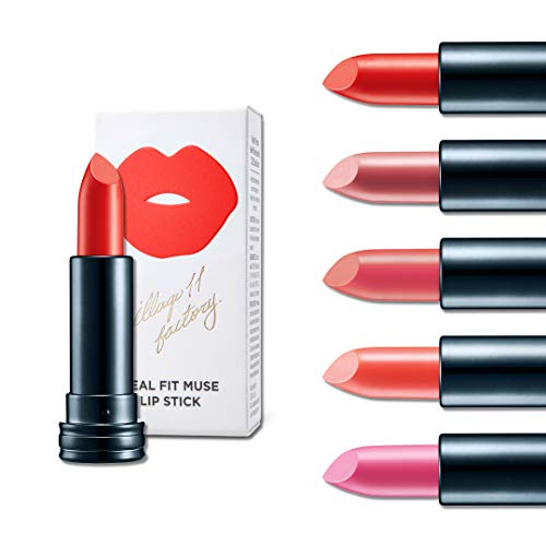Lovely Makeup with Muse Lipstick, Semi-Matte Lipstick Finish, Long Lasting Lipstick, Vivid and Brilliant Colors, Soft Texture, Natural Oils, Cruelty Free by Village 11 Factory (Coral Crush)