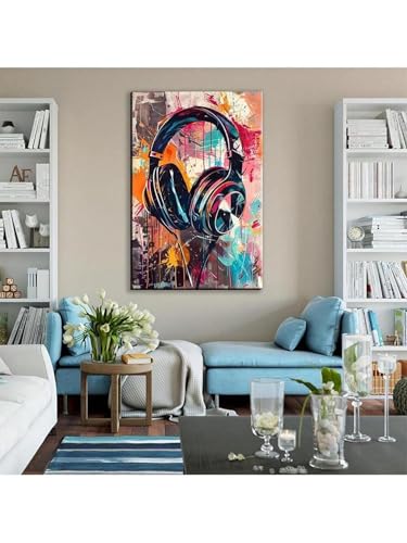 Impression sur toile Pop Art abstraite colorée haut de gamme, format 60x90 cm - 3