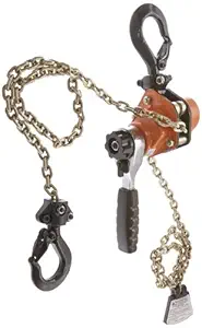 CM 603 Series Mini Ratchet Lever Chain Hoist, 6-3/8 Lever, 1100 lbs Capacity, 5' Lift Height