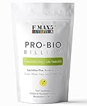 Probiotics for Gut Health - 120 Lactobacillus Acidophilus Tablets (Not Capsules) - High Strength CFU Probiotic Supplement for Men & Women - Vegan & UK Made