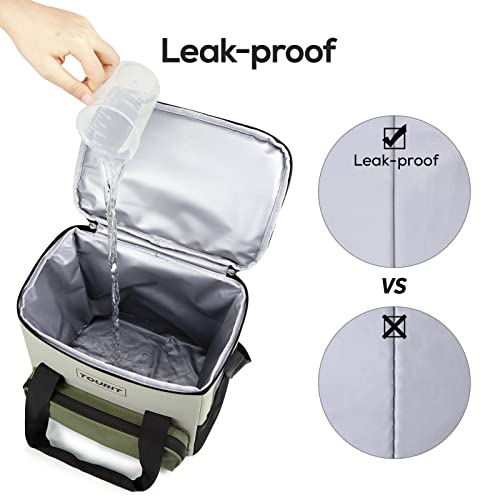 Image of TOURIT Small Soft Cooler Bag Insulated, 24 /35 /46-Can Lunch Cooler Bag, Ice Chest, 14.6 /24 /32L Leakproof & Portable Coolers for Picnic, Beach, Camping, Work, Travel, Trip
