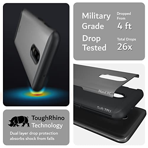 Tudia Dualshield Designed For Oneplus 6T Case, [Merge] Dual Layer Heavy Duty Slim Hard Case For Oneplus 6T (Metallic Slate) #TOP2