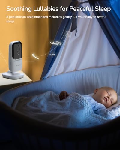 Dr.Care NeoView Video Baby Monitor with 2 Cameras, 2.8” Screen, 2-Way Audio, Video Loop Recording, Night Vision, Real-Time/VOX Monitoring, Temperature Sensor, Lullabies, Belt Clip Design
