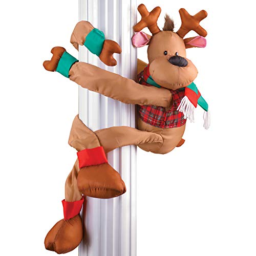 Collections Etc Poseable Reindeer Christmas Greeter Decoration
