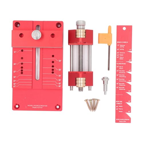 Honing Guide System, Chisel Sharpening Kit for Woodworking Chisels and Planes, Chisel Honing Guide with Adjustable Angle Fixture and AngleGauge, AngleGauge from 15° to 45°
