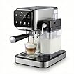 Felizia Latte - Macchina da caffè Espresso Semiautomatica 20 Bar con serbatoio per latte (1L) e schermo touch. Macchina da caffè 1350 W Thermoblock. Automatico per Cappuccino, Latte e Caffè Freddo