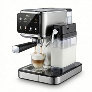 Felizia Latte - Macchina da caffè Espresso Semiautomatica 20 Bar con serbatoio per latte (1L) e schermo touch. Macchina da caffè 1350 W Thermoblock. Automatico per Cappuccino, Latte e Caffè Freddo
