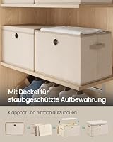 SONGMICS Aufbewahrungsboxen, 3er Set, mit Deckel, Stoffboxen mit Griffen – Ansicht 5