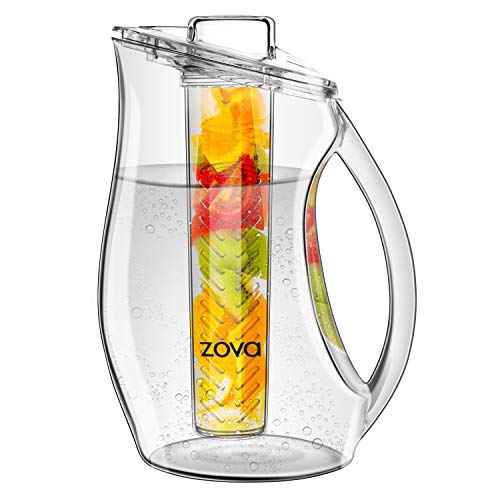 zova Clear Fruit Infusion Pitcher with lid 2.8L