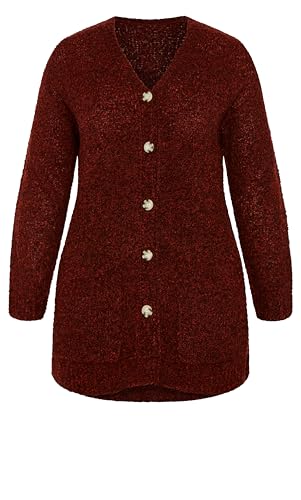 Image of Avenue Women's Plus Size Cardigan - Amber Boucle