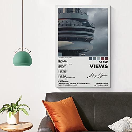 Ofitin Music Poster Views Album Cover Posters For Room Aesthetic Canvas Art Poster And Wall Art Picture Print Modern Family Bedroom Decor Posters 12X18Inch(30X45Cm) #TOP3