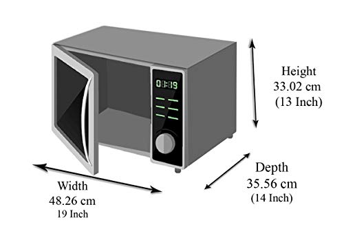 Image of The Furnishing Tree PVC Waterproof Microwave Oven Cover Compatible for Whirlpool 20 L Grill MW20GW Lattice Pattern Grey