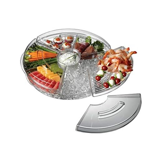 Prodyne Appetizers On Ice with Lids, 16", Clear