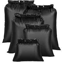 Wasserdichte Trockentaschen,5PCS wasserdichte Aufbewahrungsbeutel,Tasche Wasserdicht Trockenbeutel,Lightweight Trockenbeutel für Reisen Rafting Schwimmen Camping Angeln Kajak Zubehör (Schwarz)