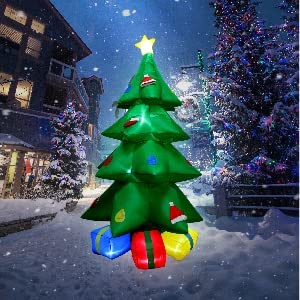 Trmesia 10Ft Christmas Inflatable Tree Gift Box Decoration With Led Led Lights For Party Lawn New Year Blow Up Prop Display Indoor Outdoor Decor Clearance Decoración Navideña Inflable Navideña #TOP7