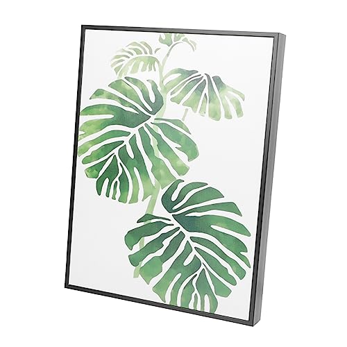 Peinture murale de vertes feuilles et tableau à suspendre végétal TOGEVAL