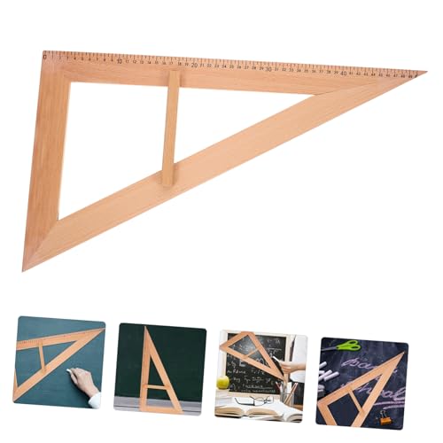 Regla Triangular de Madera Veemoon Escala Clara de Alta Densidad 6