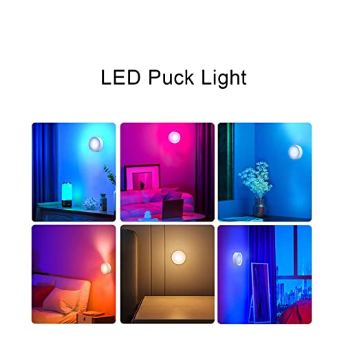 3 Pcs LED Puck Light, LED a Batteria Ricaricabile