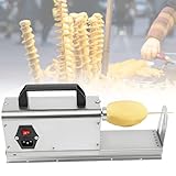 Eiwitany Elektrischer Spiralschneider für Kartoffeln – Schneider aus Edelstahl für Pommes Frites und Lockkartoffeln, professionelle Tornado-Maschine mit 40 W.