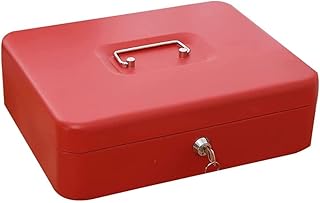 金庫 手提金庫 安全な箱 貯金箱 ツールボックス ポータブル収納ボックス お金 宝石 家族 仕事 旅行に安全な盗難防止 キーロック式 (B,15*12*8cm)