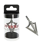 X-Bow FMA Edge Jagdspitzen – Schraubspitzen für Pfeile und Armbrustbolzen – präzise, scharf und robust – aus Metall (3er Pack, Edge II 125gr)