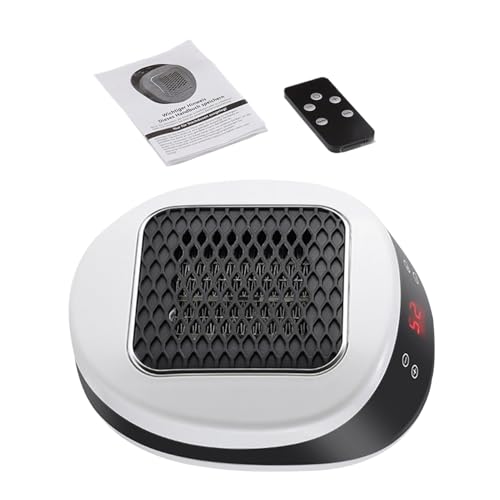 Mirpuytn 小型デスクヒーター | 急速加熱ファンヒーター | タイマー リモコン パーソナルセラミックヒーター | ベッドルーム テント 車中 RV 女性 男性 ティーン向け