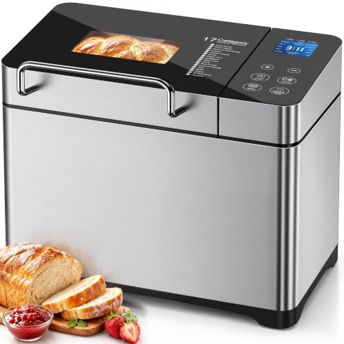 KEEPEEZ 2LB 17 in 1 in acciaio inox con contenitore per frutta e frutta, stampo in ceramica antiaderente e pannello touch digitale, 3 misure, 3 colori, set di riserva e manutenzione