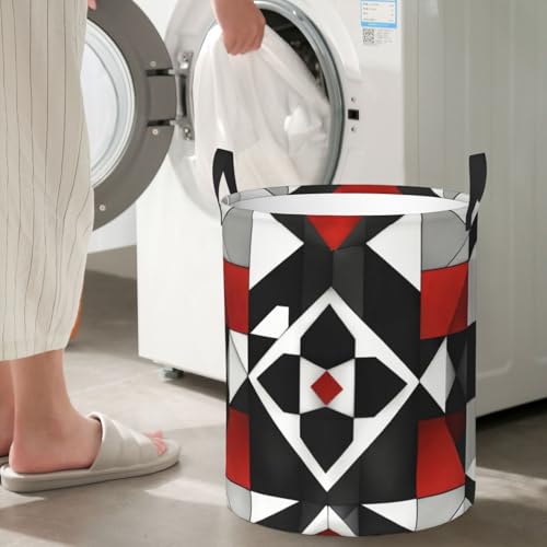 Grand panier à linge géométrique : rangez vos couvertures encombrantes en un clin d'œil - 8