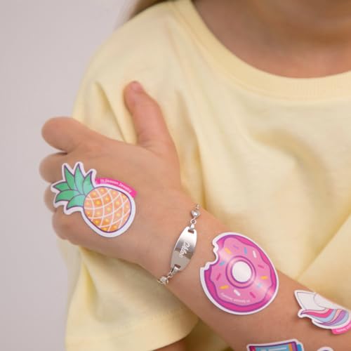 925 Sterling Silver Adorable Heart Tag Identification Bracelet For Toddler Girls To Teens - Beautiful Name Plate ID Bracelets For Young Girls - Heart Shaped Bracelet For Girls Engraved Name2