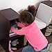 KidKraft Wooden Bookcase with Reading Nook, Six Shelves and Gray Cushion - Espresso