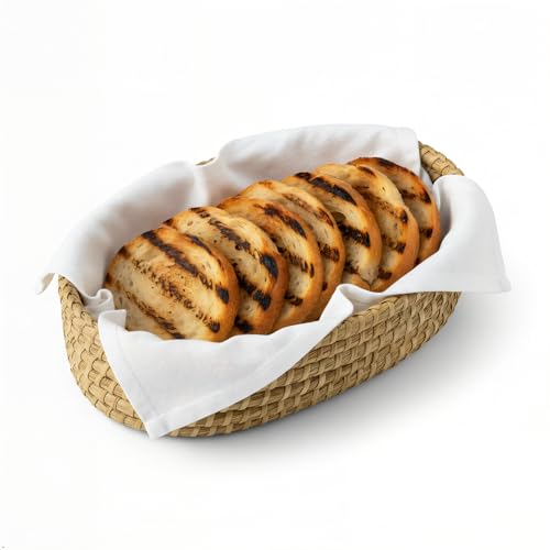 Handwoven Oval Bread Warmer Basket with Terracotta Heating Stone – Ideal for Sourdough, Rolls & Croissants, Natural Serving Gift for Bakers & Housewarmings - Image 7